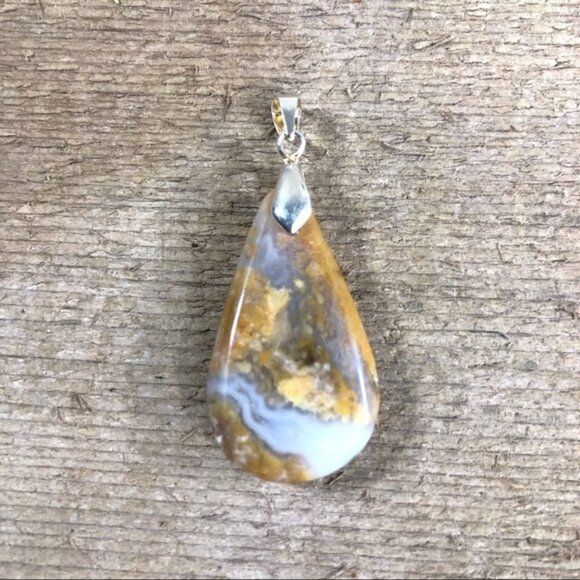 Banded Agate Necklace Pendant - Picture 1 of 5